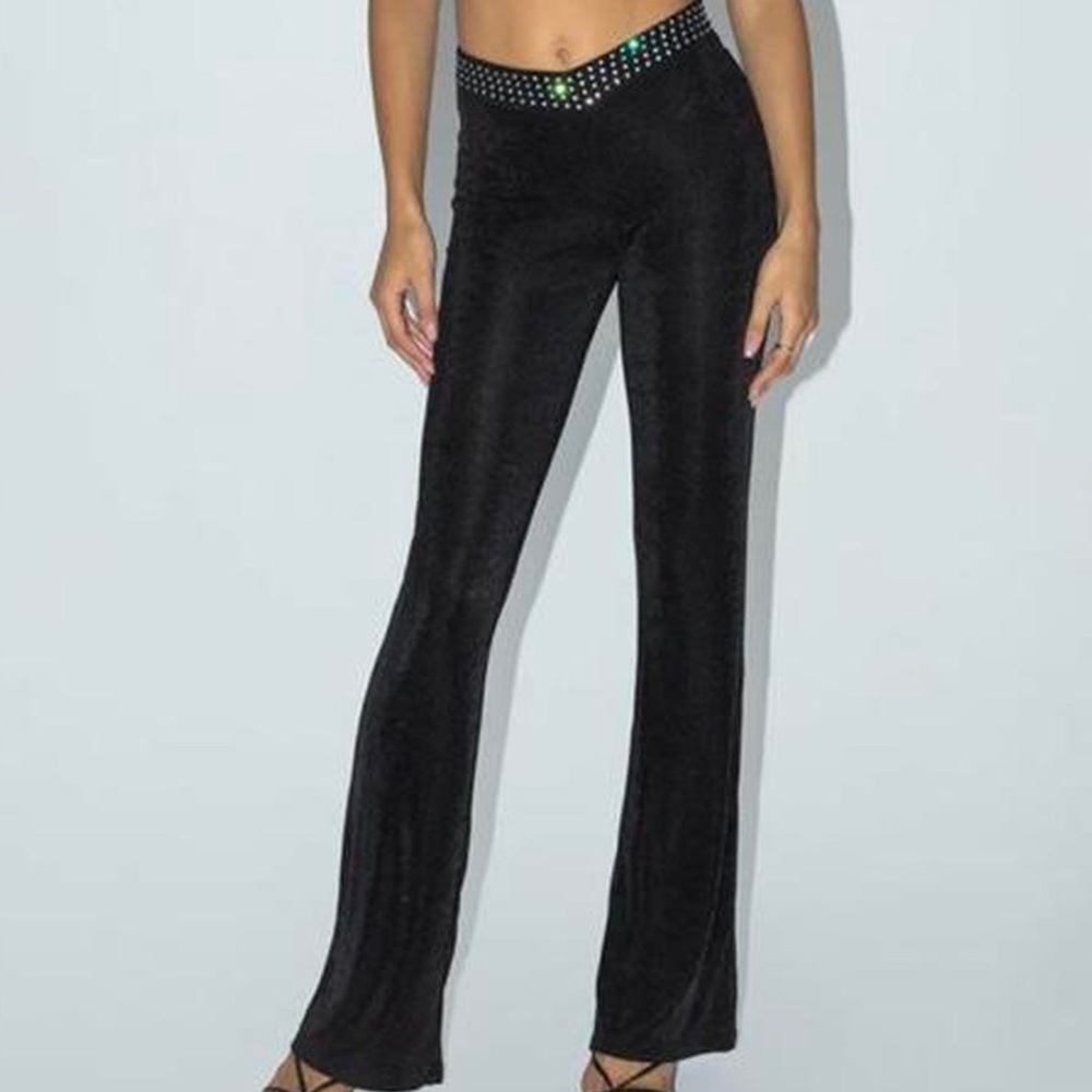 Black Rhinestone pants. - Picture 3 of 4